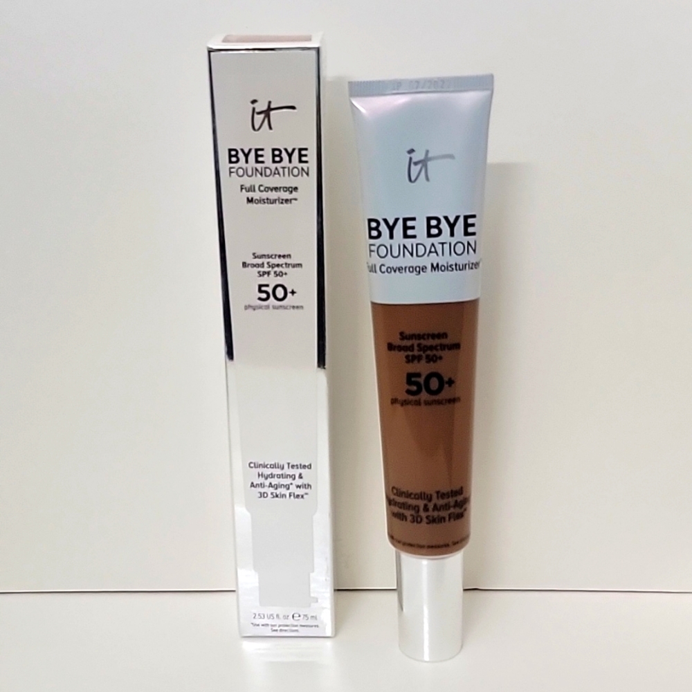 IT COSMETICS BYE BYE FOUNDATION Full Coverage Moisturizer 2.53 oz DEEP
